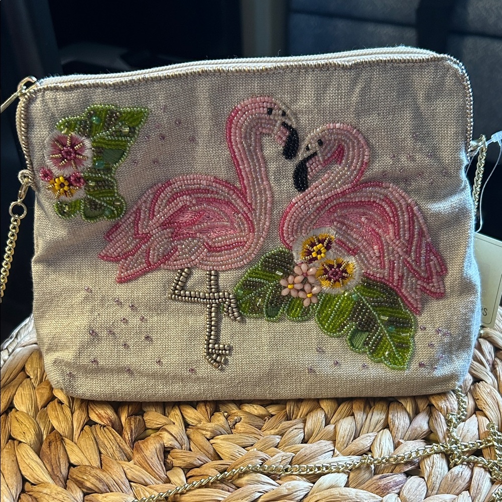 Mary Frances Flamingo Beaded Crossbody Bag - Picture 2 of 5